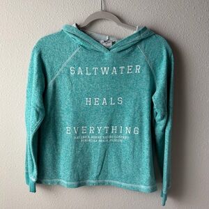 Coastal Classics Saltwater Heals Everything Women's Teal Top